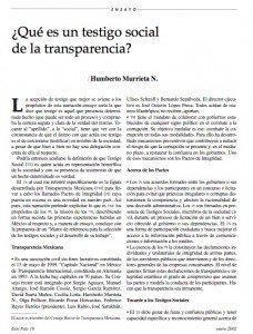 ¿Qué es un testigo social de la transparencia?